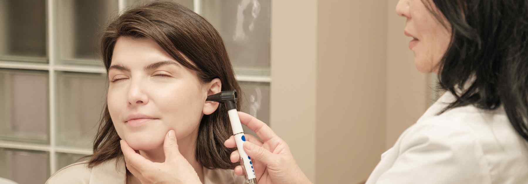 cleaning ears at a clinic